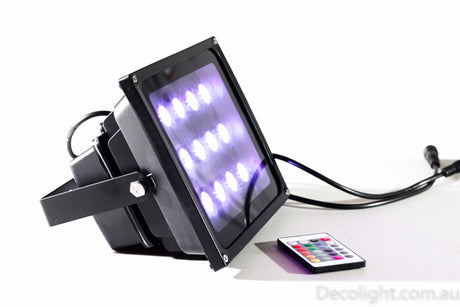 45 Watt Coloured (RGB) Two Flood Lights Outdoor Commercial Kit