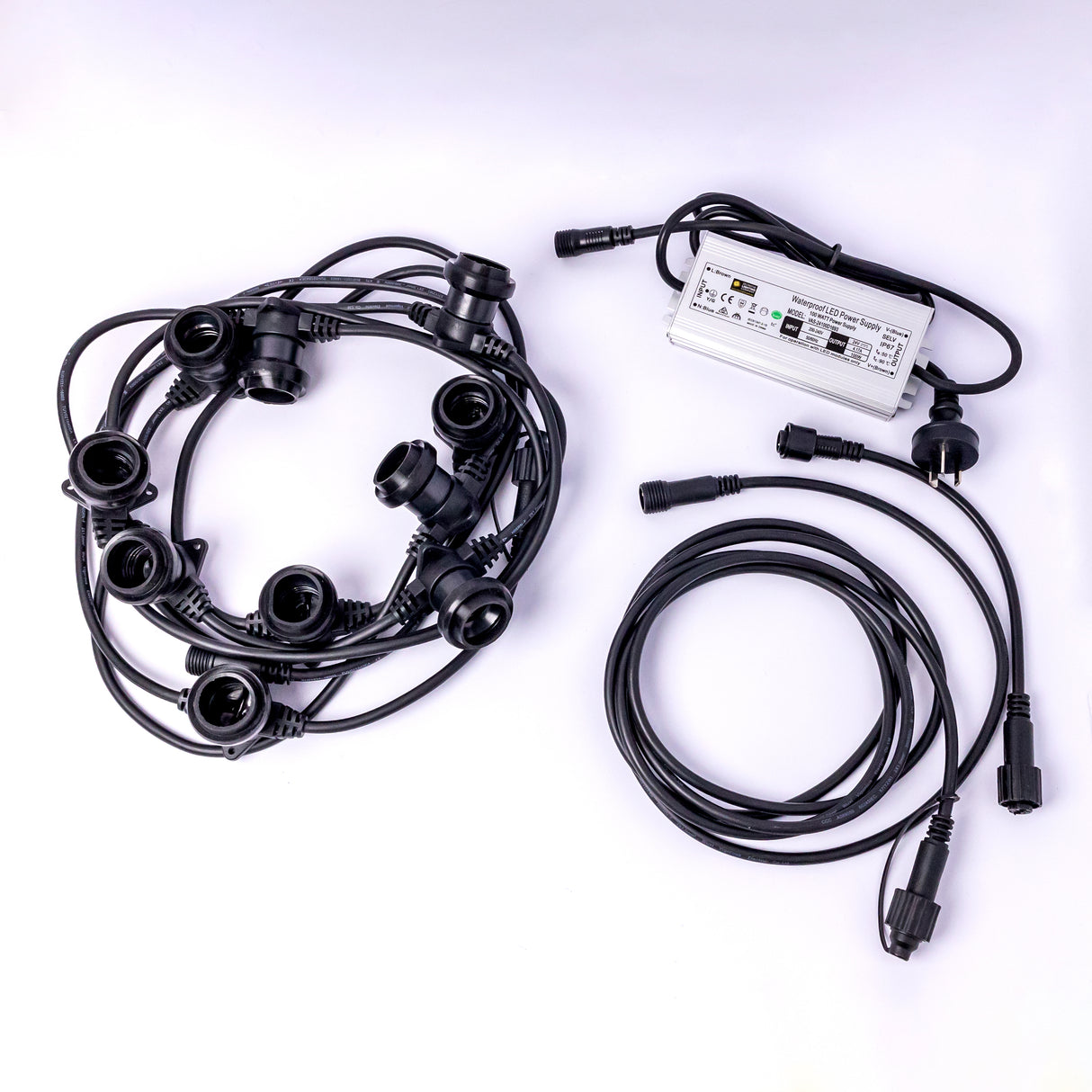 24v 100 Metre 100 Socket Spacing Festoon Lighting Kit