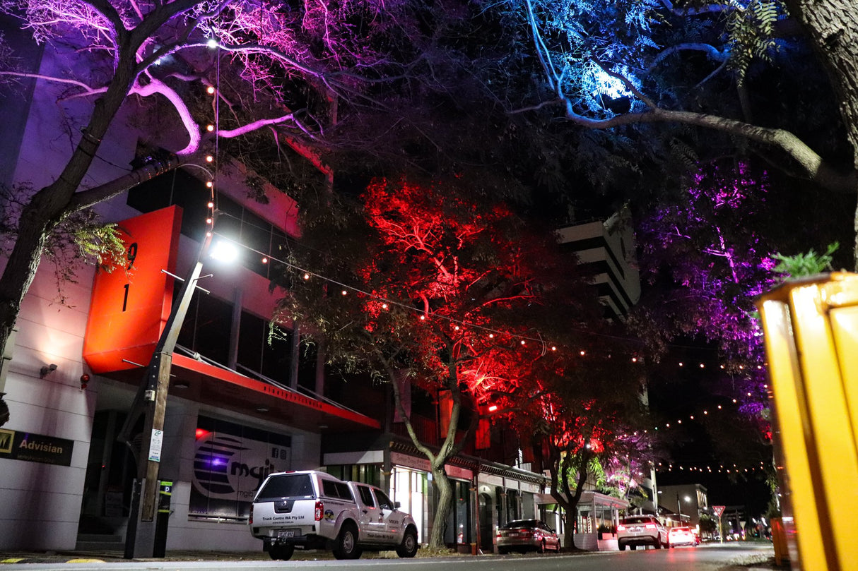 45 Watt Coloured (RGBW) 60° Diode Two Flood Lights Outdoor Commercial Kit