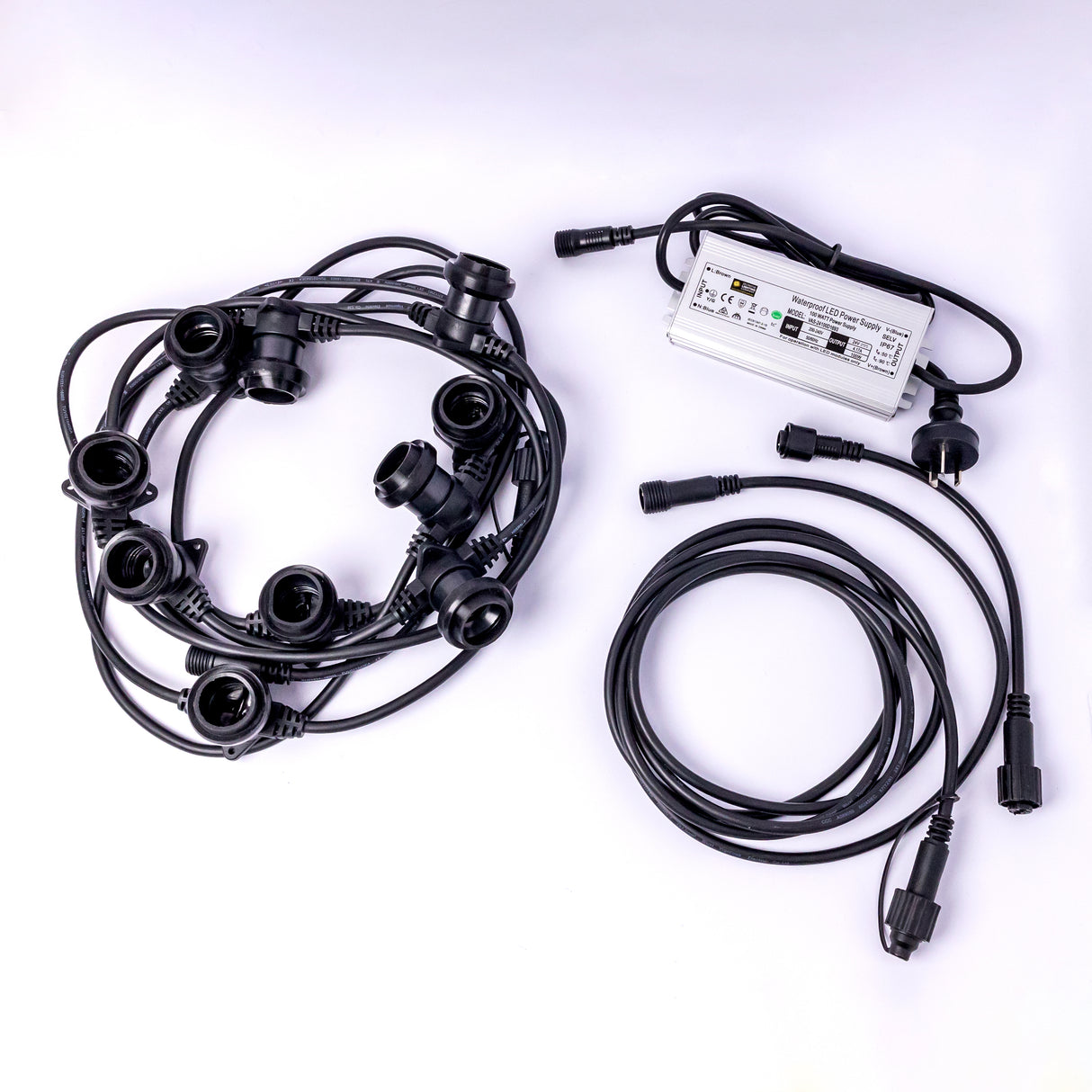 24v 100 Metre 100 Socket Spacing Festoon Lighting Kit