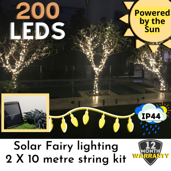 20 metre solar fairy light kit