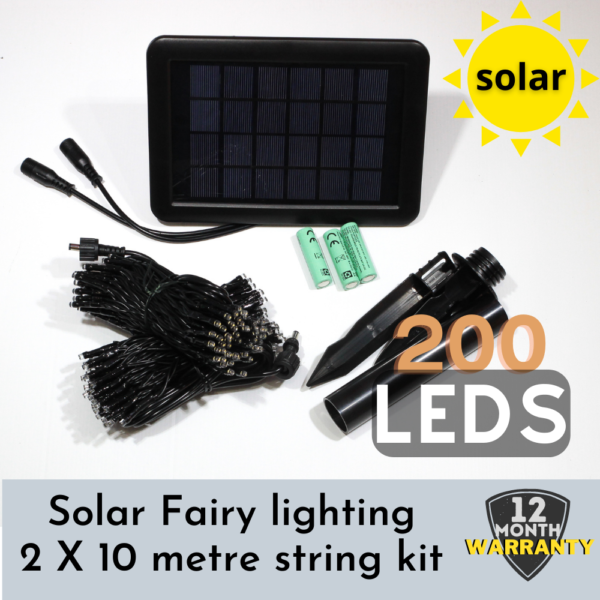 20 metre solar fairy light kit