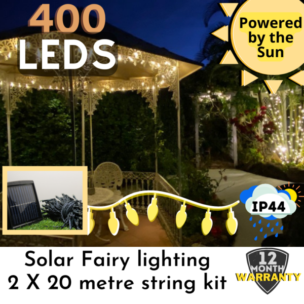 40 metre solar fairy light kit