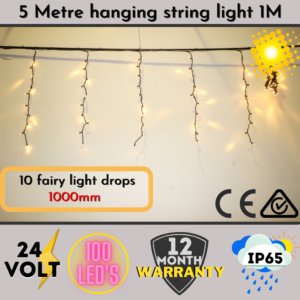 hanging fairy light sections for trees and buildings