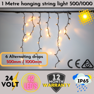 1 metre hanging string light section