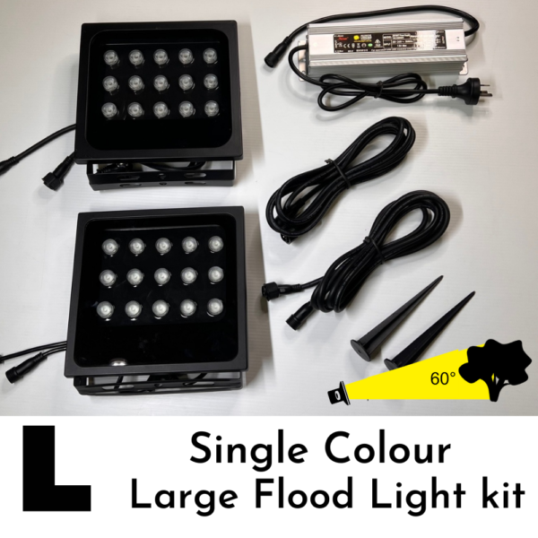 Large single colour flood light set