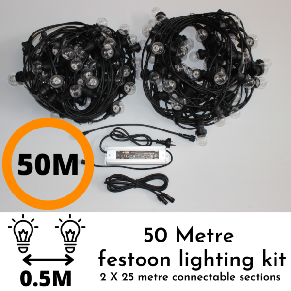50 metre festoon lighting kit