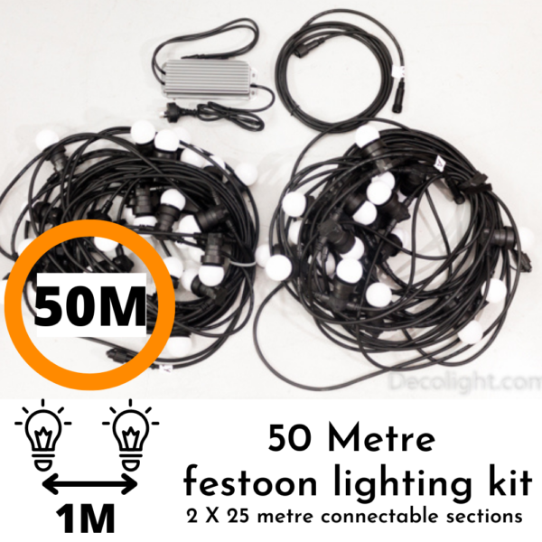 50 metre festoon lighting kit