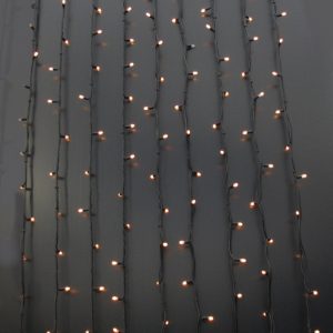 Black cable fairy light curtain example